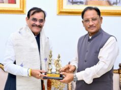 मुख्यमंत्री से सांसद श्री विष्णु दत्त शर्मा ने की सौजन्य मुलाकात