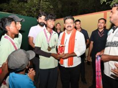 उप मुख्यमंत्री विजय शर्मा ने राष्ट्रीय पदक विजेता बेसबॉल खिलाडि़यों का किया सम्मान