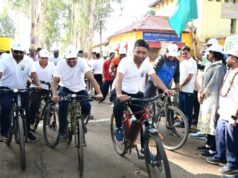 अंतर्राष्ट्रीय योग दिवस पर साइकिल रैली का आयोजन