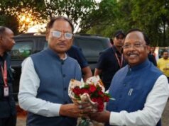 रायगढ़ पहुंचने पर मुख्यमंत्री श्री विष्णुदेव साय का हुआ भव्य स्वागत