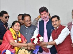 महान विभूतियों को नमन कर राज्यसभा प्रत्याशी लक्ष्मी वर्मा को दी शुभकामनाएँ : केंद्रीय राज्यमंत्री तोखन